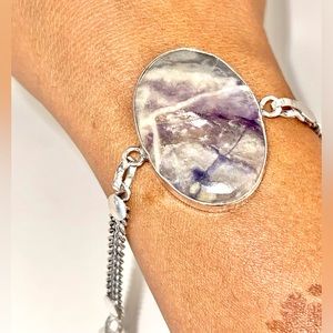 Opalized Purple Fluorite Bracelet